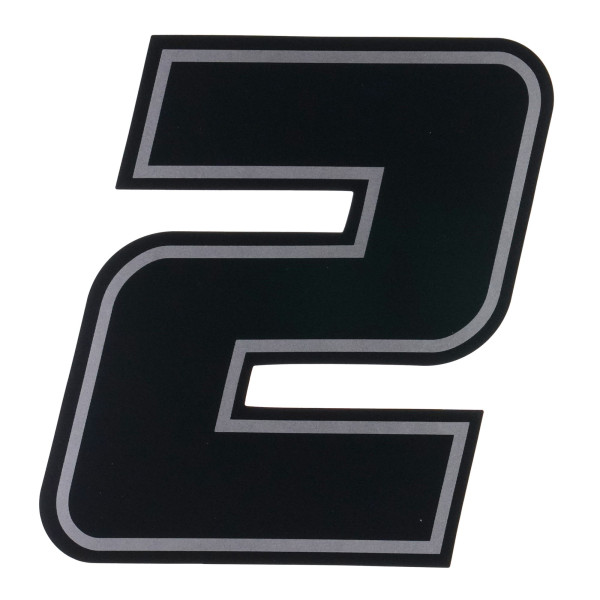 bike it Bike it deluxe 4 inch race numbers black - #2